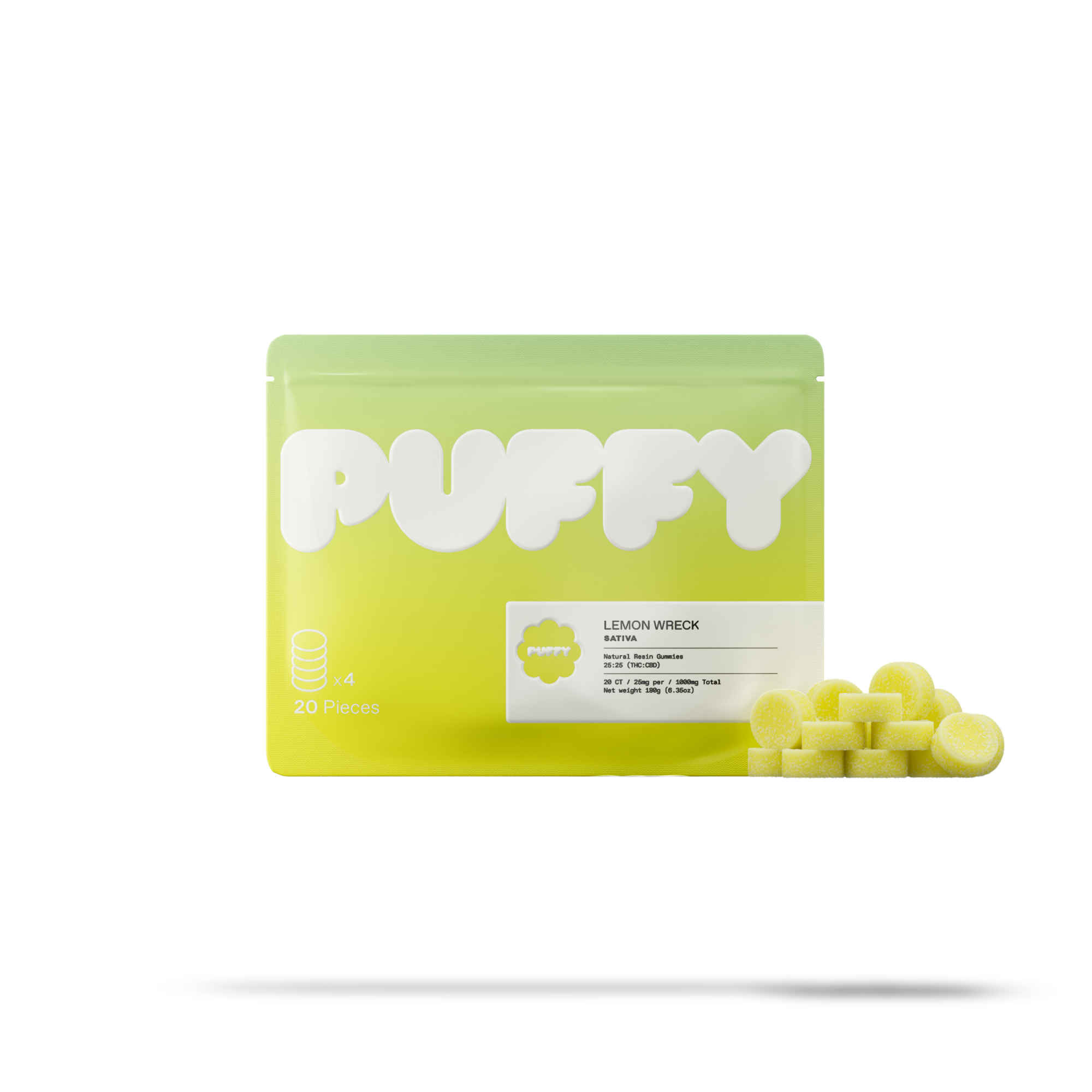 Lemon Wreck Live Resin THC Gummies (Sativa)