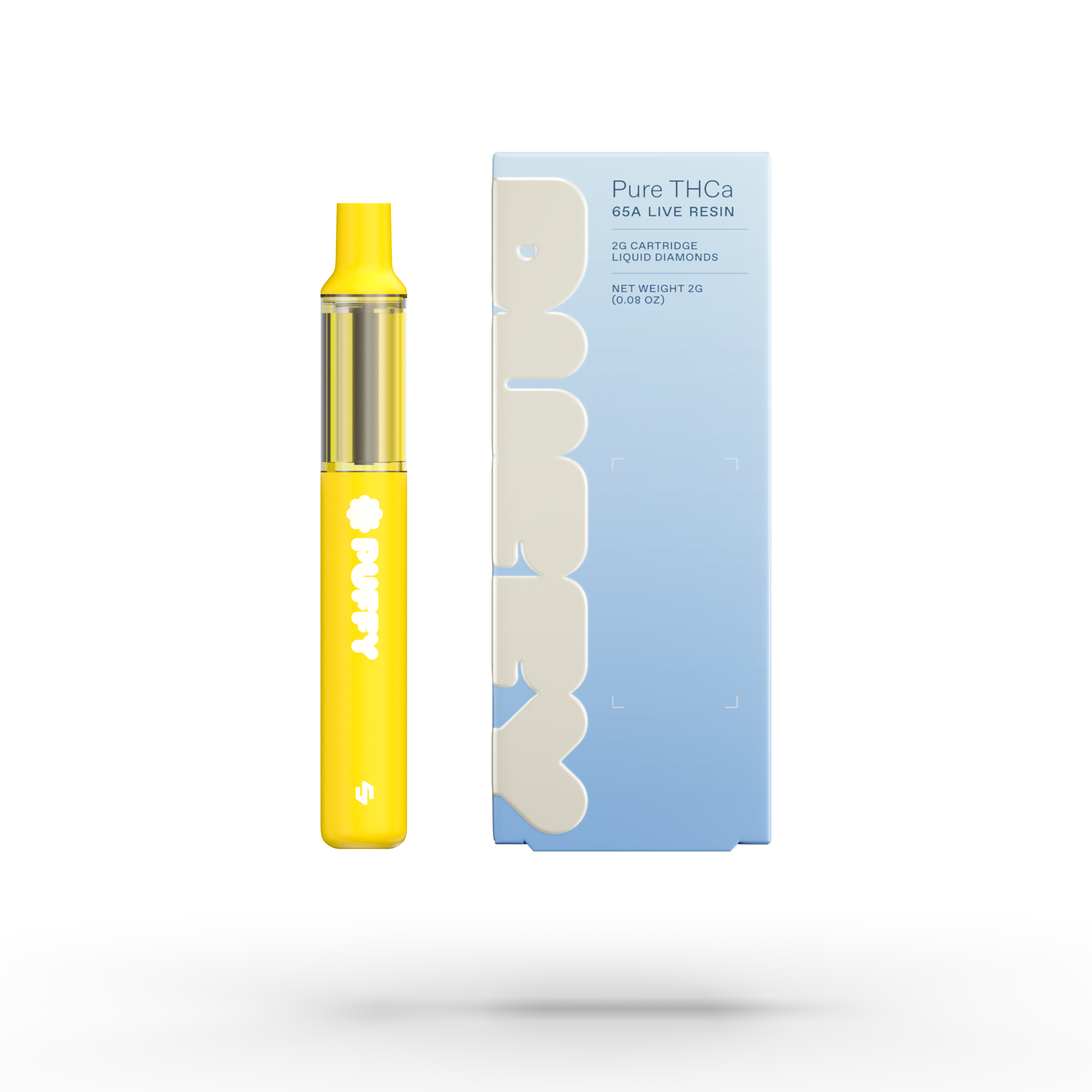 PUFFY Pure Live Resin THCa Disposable. Pure and potent, our line of 65A Live Resin THCa cartridges are pure extracts from single-sourced flowers for a top-shelf experience. Each cartridge contains approximately 65% THCa 35% high terpene extract and full spectrum cannabinoids. Each batch is hand-selected for the best fresh-frozen material rich in flavinoids, terpenes, and THCa. We use a ceramic coil to create a richer flavor.