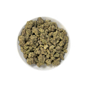 PUFFY LA Pop Rocks is an indica-dominant hybrid THCa strain, created from the potent pairing of Triangle Kush BX2 and Z Animal. The aroma delivers a sweet candy scent intertwined with pungent gas notes and a sharp, chemical undertone. Visually, the buds are long and pepper-shaped with a minty green hue, thick orange pistils, and a generous coating of bright white crystal trichomes. Consumers often report an initial energizing cerebral uplift that boosts mood and sparks creativity, followed by a smooth trans