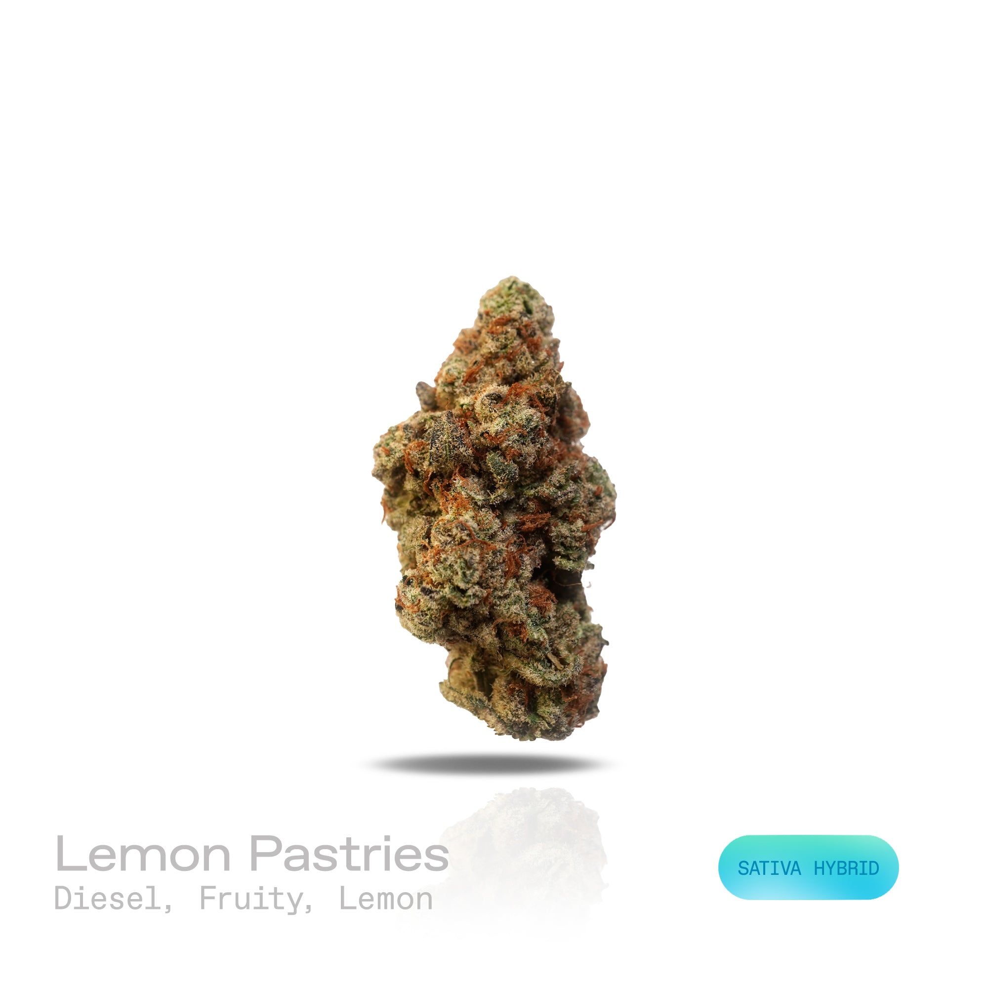 PUFFY Lemon Pastries is a sativa-dominant hybrid THCa strain born from the flavorful cross of Jet Fuel Gelato and Oreoz. The aroma is a bold fusion of sharp diesel, sweet ripe fruit, and zesty lemon, creating a tangy, nose-tingling bouquet that’s both invigorating and unforgettable. The buds showcase soft lavender and deep violet hues, fiery orange hairs, and a shimmering coat of crystal trichomes. Consumers often report a smooth, balanced high that combines a euphoric mental lift with a calming body buzz,