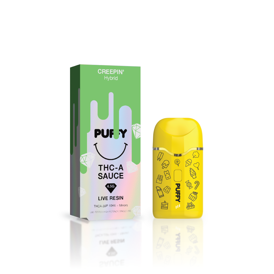 ★PALE JADE★ Angel Puff T PUFFY 4.5G - THC-A - Creepin' (Hybrid) – Puffy THCa