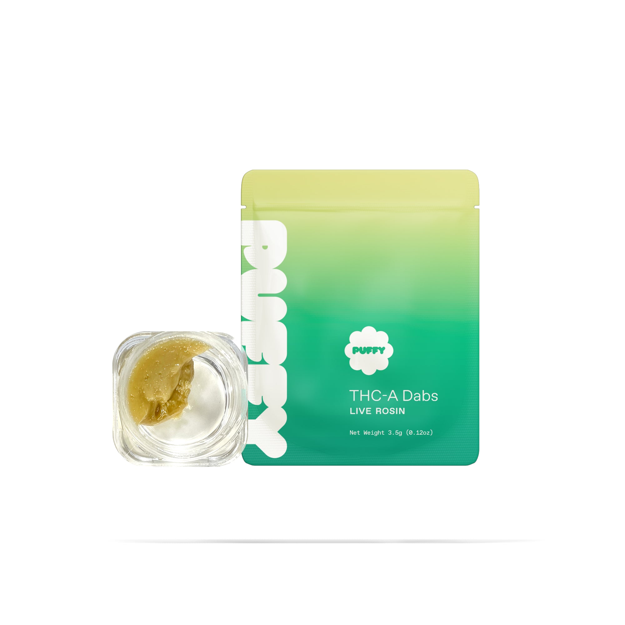 PUFFY THCa concentrate Jellie Cake is a hybrid strain made by crossing Biscotti with Sunset Sherbet. This strain smells like a delicious jelly sando and packs a creamy, sweet taste.