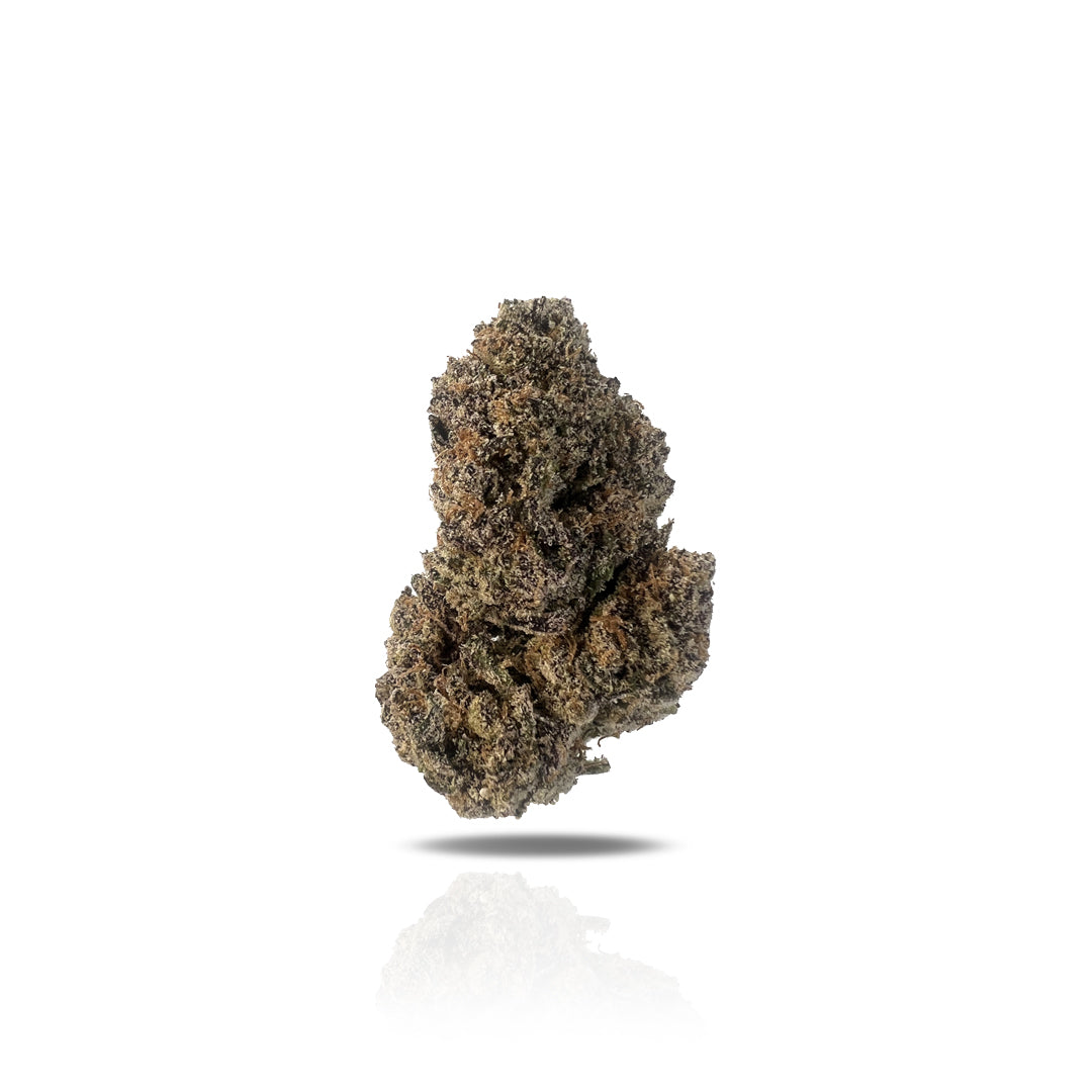 PUFFY Alien Orange Gum THCa is an Indica-Dominant Hybrid strain crafted through the masterful crossing of the delectable Orange Bubblegum and Alien Tech strains. True to its name, this strain boasts a bold, citrus-forward profile, blending super sour orange with sweet, fruity bubblegum undertones that occasionally develop a spicy kick. Its aroma is just as enticing, featuring a spicy diesel essence laced with zesty sour orange and a touch of candied bubblegum. Users report that Alien Orange Gum kicks in qui