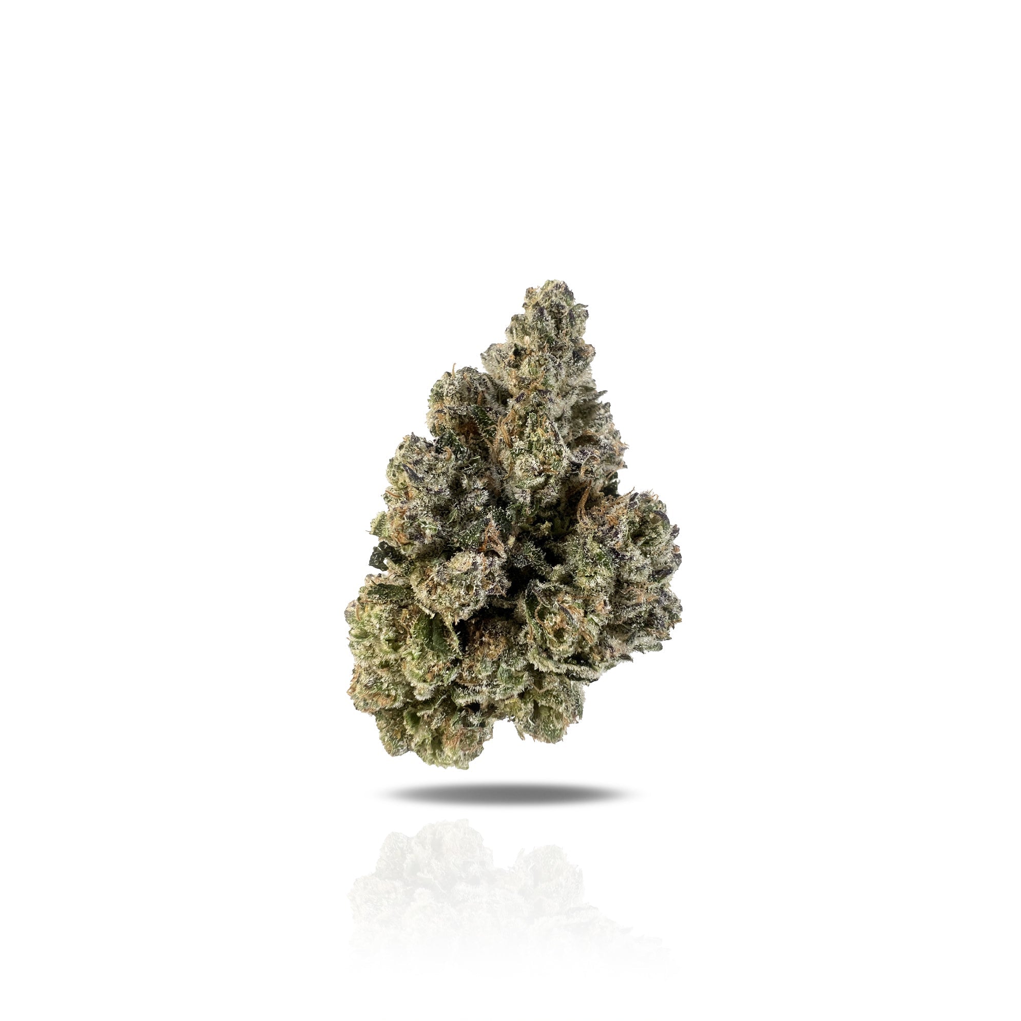 PUFFY Apples and Diamonds is a premium hybrid strain born from the cross of Black Diamond X and Golden Applez. It offers a captivating aroma, a rich blend of diesel and musk layered with subtle floral undertones. The flavor profile is equally refined, featuring sharp notes of cracked black pepper and lemon rind, balanced by hints of dried apple and soft floral accents, all culminating in a smooth, flawless smoke. Visually, the buds are dense and grape-shaped, showcasing a striking neon green color with vibr