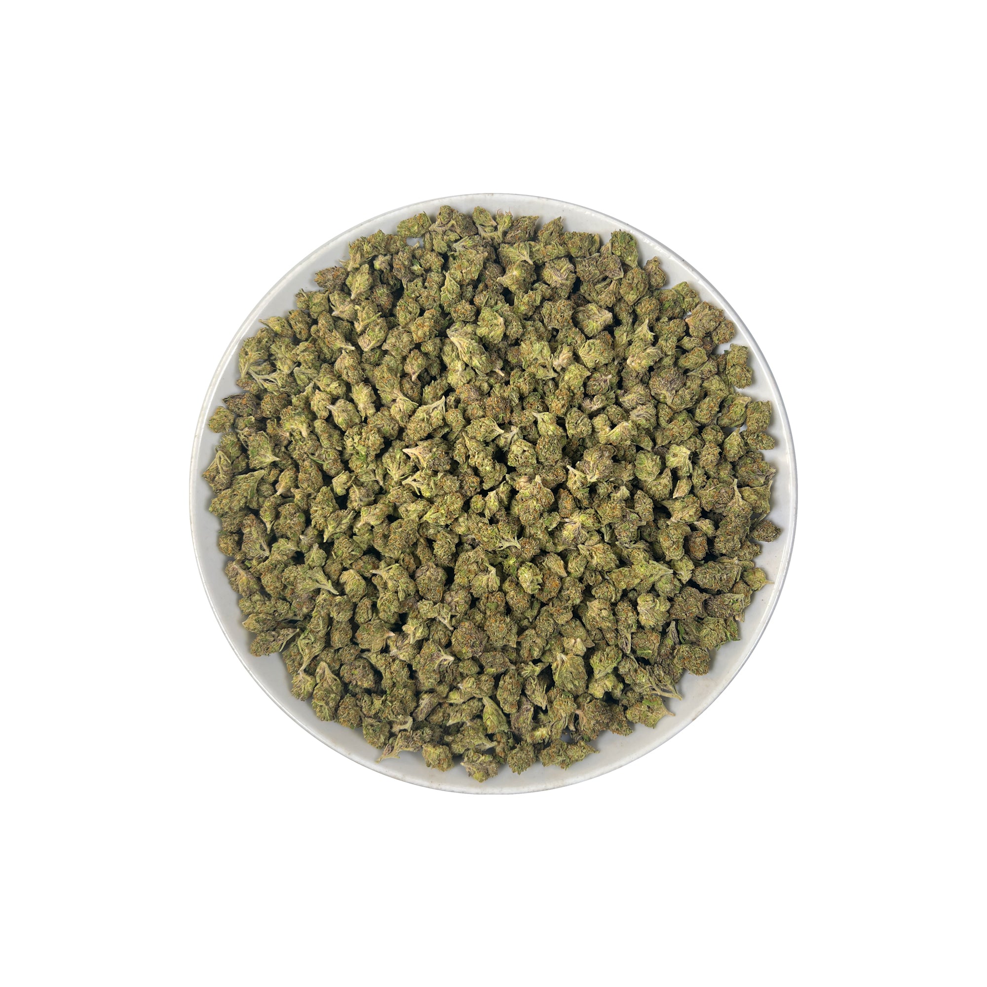 PUFFY Applescotti (smalls) is a balanced hybrid THCa strain, born from the flavorful cross between  Apples & Bananas and Biscotti. The aroma is a crisp and invigorating mix of fresh apple, piney freshness, and rich fuel-like undertones. The buds are dense and vibrant, showcasing lush green and deep purple hues, accented by bright orange pistils and a generous coating of sparkling trichomes. Consumers often report a balanced high that begins with uplifting, clear-headed mental effects, enhancing focus, mood,