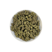 PUFFY Berry Pie is a sativa-dominant hybrid THCa strain, created by crossing Girl Scout Cookies (GSC) and Blueberry. The aroma exudes a luscious blend of ripe berries, tropical sweetness, and juicy peaches, offering a vibrant and fruity fragrance that’s both refreshing and indulgent. Visually, dense green buds with hints of purple and bright orange pistils glisten under a coat of frosty trichomes. Consumers often report an uplifting, euphoric high that sharpens focus and boosts energy, helping ease feelings