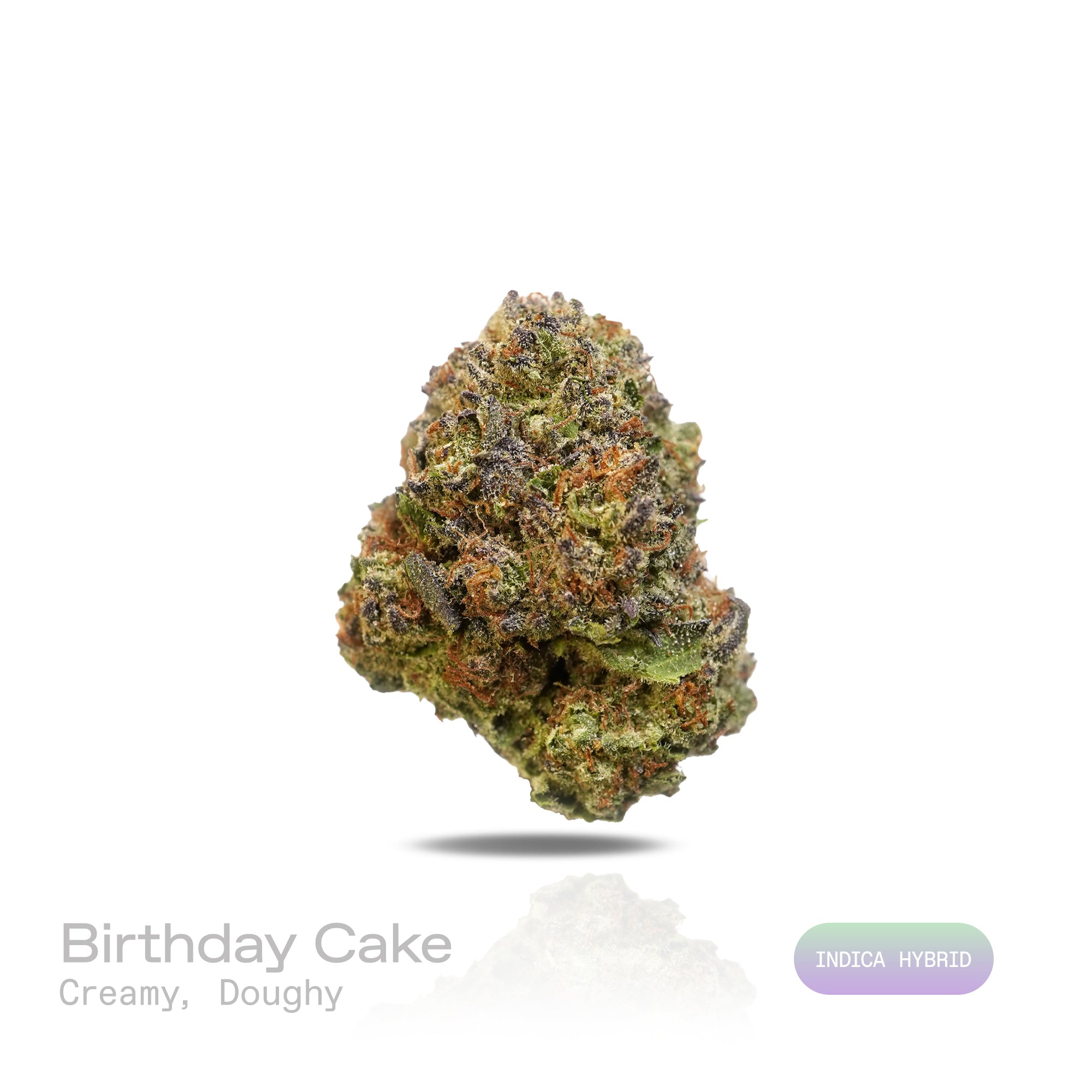 PUFFY Birthday Cake is an indica-dominant hybrid THCa strain created from Girl Scout Cookies (GSC) × Cherry Pie. The aroma delivers a rich, creamy scent layered with warm, doughy notes reminiscent of fresh-baked pastries. Visually, the buds Dense, chunky buds in forest green with purple hues are coated in frosty white trichomes and accented by bright orange pistils throughout. Consumers often report Euphoric and uplifting at first, this strain delivers deep physical relaxation with a sedative body high in l