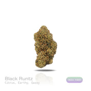 PUFFY Black Runtz is an indica-dominant hybrid THCa strain, born from the renowned cross of ZKZ and Gelato. The aroma bursts with zesty citrus notes, grounded by earthy undertones and a hint of gassy intensity, creating a scent that’s both vibrant and unforgettable. Visually, dense green buds with purple hues and fiery orange pistils are coated in sticky trichomes. Consumers often report an initial wave of uplifting euphoria, creativity, and happiness that gradually transitions into deep relaxation and calm