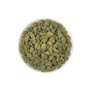 PUFFY Blucifer is a sativa-dominant hybrid THCa strain, born from the powerful cross of Conspiracy Kush × Blue Dream. The aroma opens with sweet, ripe berry notes layered with smooth, creamy undertones and finished with a bold, gassy edge. Visually, the dense buds feature deep forest green and rich purple hues, accented by vibrant orange pistils and a coating of sparkling trichomes. Consumers often report a lively, uplifting experience marked by bursts of energy and happiness, coupled with a clear, cerebral