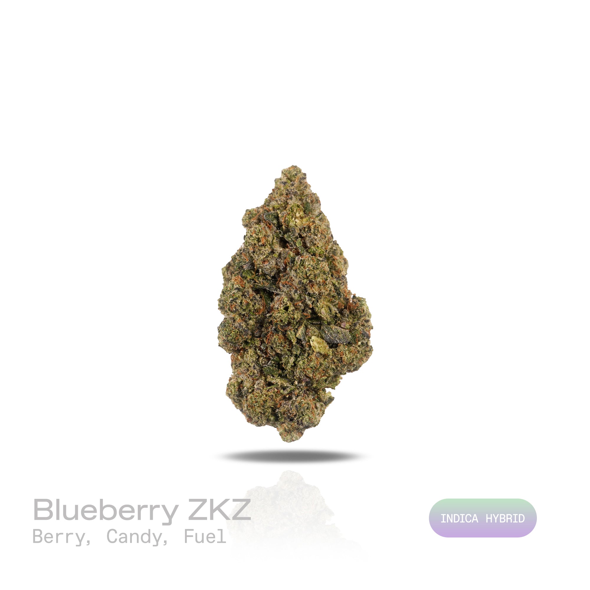 PUFFY Blueberry ZKZ is an indica-dominant hybrid THCa strain, crafted from the legendary lineage of Blueberry × ZKZ. The aroma blends sweet berry and candy notes with a bold, fuel-like edge, creating a strikingly sweet yet gassy scent profile. Visually, the buds are dense with subtle blue hues, vibrant orange pistils, and a thick, shimmering coating of frosty trichomes. Consumers often report an uplifted mood and creative spark accompanied by a relaxing, mellow body effect, with increased appetite.
