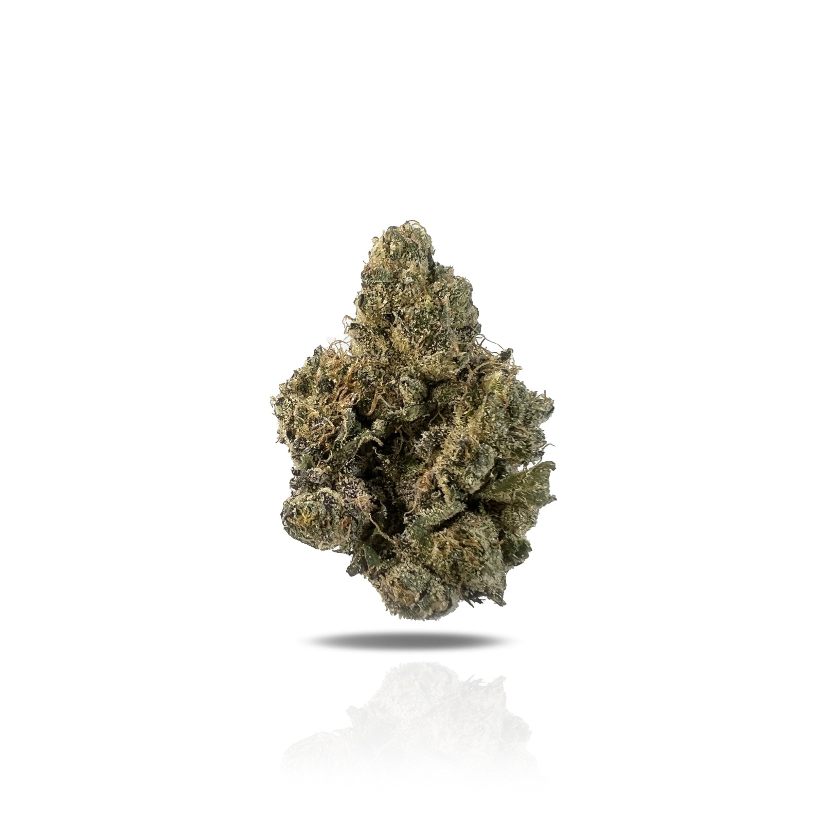 PUFFY Bubba Z is an indica-dominant hybrid THCa strain, born from a cross between OG Kush and an unknown Afghani landrace indica. It boasts a complex aroma profile with strong notes of gas, chemical undertones, and a hint of fruitiness. Visually, its chunky, spade-shaped buds feature deep olive-green hues accented by bright orange pistils and a thick, frosty coating of trichomes. Consumers often report that the effects build slowly, beginning with a gentle cerebral uplift and light giggles, which eventually