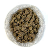 PUFFY Carbon Fiber is a premium hybrid THCa strain created from a potent blend of Grape Pie, Biscotti, and Cookies & Cream. It features a rich, layered aroma that’s earthy, sweet, spicy, and diesel-forward, with subtle hints of cookie dough and grape.The flavor profile closely mirrors the aroma, offering a sweet, creamy smoke with diesel and herbal undertones. Visually, the buds are dense and striking, featuring deep green and purple hues, coated in frosty trichomes and accented with bright orange pistils. 