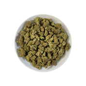 PUFFY Cherry Pie is an indica-dominant hybrid THCa strain born from the flavorful cross between Granddaddy Purple and an F1 Durban Poison. The aroma opens with rich earthy tones, layered with fresh herbal notes and subtle woody undertones. Visually, it boasts dense, sticky buds that range from deep green to rich purple, accented by vibrant orange pistils and a generous dusting of frosty trichomes. Consumers often report feeling euphoric, happy, and deeply relaxed after, with some experiencing bursts of crea