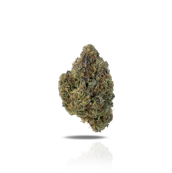 PUFFY Cherry Pie is an indica-dominant hybrid THCa strain born from the flavorful cross between Granddaddy Purple and an F1 Durban Poison. This strain delights the senses with a sweet, fruity cherry aroma layered with subtle notes of berry and earthy, hash-like undertones reminiscent of a freshly baked dessert pie. Visually, it boasts dense, sticky buds that range from deep green to rich purple, accented by vibrant orange pistils and a generous dusting of frosty trichomes. Consumers often report feeling eup