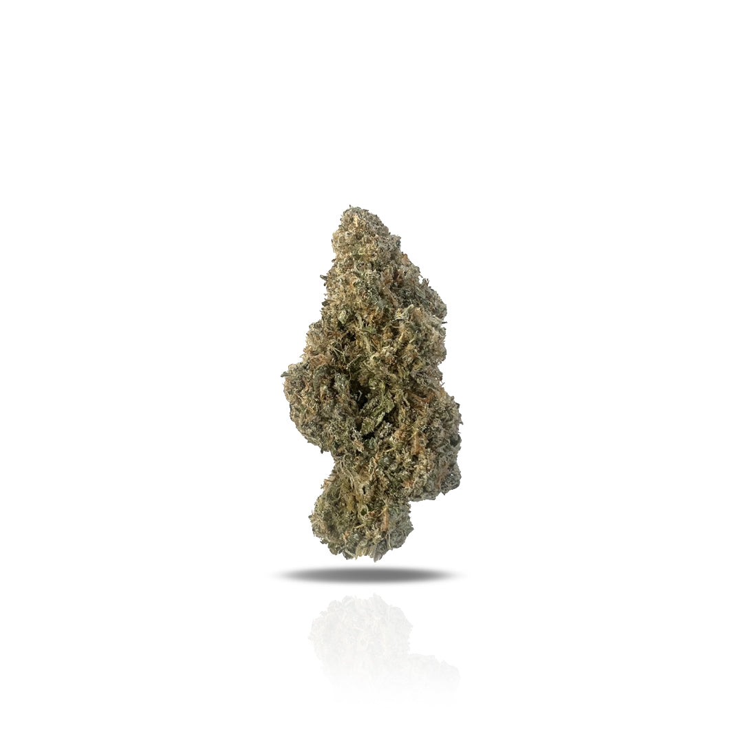 PUFFY Critical Mass is a powerful THCa indica strain, created by crossing Afghani and Skunk #1. It gets its name from its impressive growth pattern, as its dense, heavy buds often reach a point where branches snap under their own weight.This strain carries a sweet, earthy aroma with a hint of herbal flavors, making it a favorite among indica lovers. Its buds are dark green with brownish-orange hairs, coated in a layer of crystals with minimal resin.Users report that in small doses, Critical Mass promotes cr