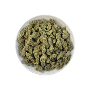 PUFFY Do-Si-Do is an indica-dominant hybrid THCa strain, born from the legendary cross of Girl Scout Cookies (GSC) × Face Off OG. A bold aroma that opens with sharp gassy notes, layered with a sweet candy-like undertone and finished with a distinct chemical edge, creating a pungent yet intriguing profile. Visually striking, with dense medium buds in deep green and purple tones, accented by bright orange pistils and a frosty coat of milky-white trichomes. Consumers often report a calming body high with uplif