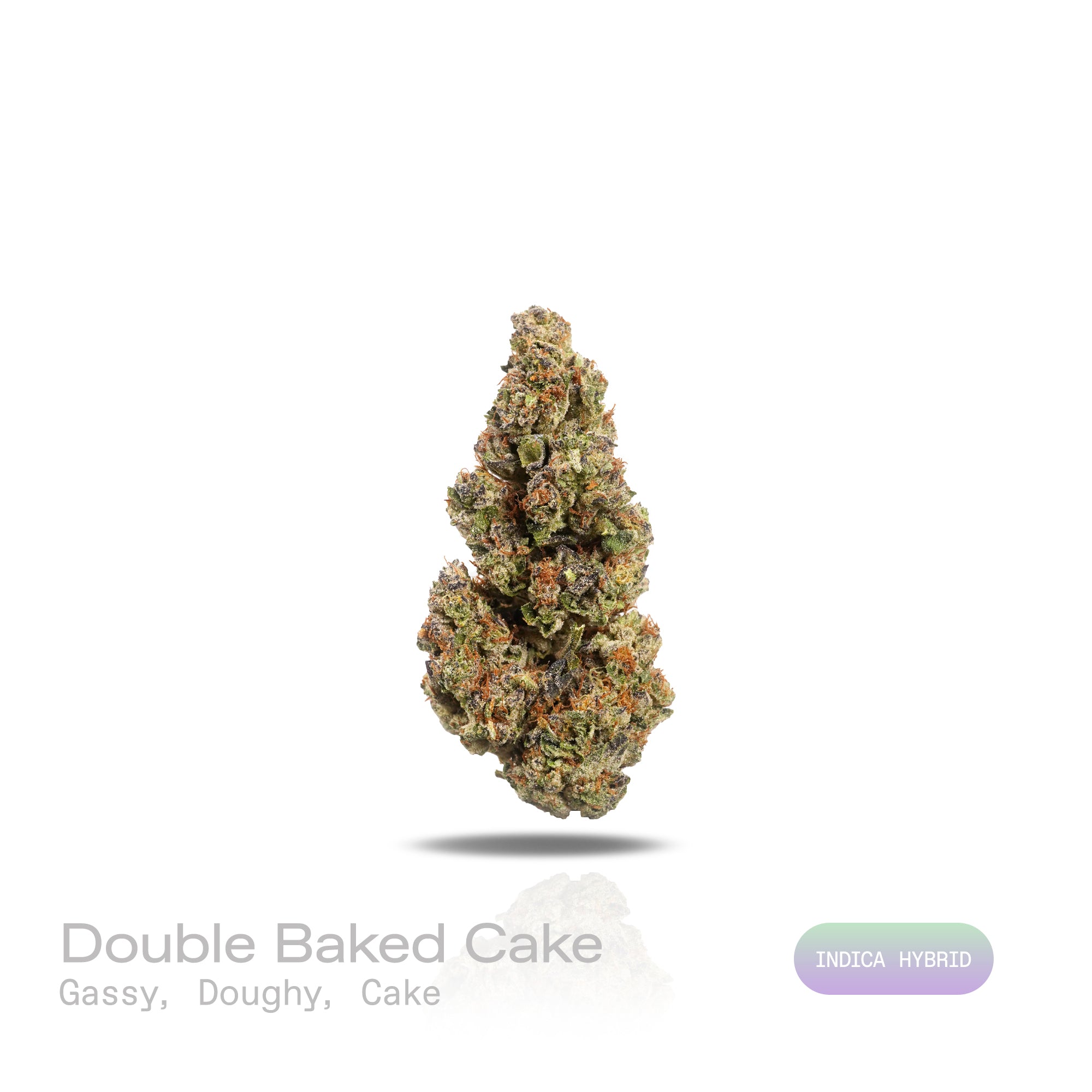 PUFFY Double Baked Cake is an indica-dominant hybrid THCa strain, born from the flavorful union of Layer Cake and Wedding Cake. The aroma is rich and enticing, blending gassy undertones with a warm, doughy sweetness and the comforting scent of freshly baked cake. Visually, it features dense light green buds with purple hues and vibrant orange pistils, all coated in a frosty layer of sticky trichomes. Consumers often report a relaxing body high that begins with an uplifting, mood‑enhancing onset of calm, hap
