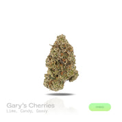 PUFFY Gary's Cherries is a well-balanced hybrid THCa strain, born from the exquisite cross of Cherry Fritter and Gary Payton. The aroma is a zesty fusion of tangy lime, sweet candy, and pungent gassy notes, creating a vibrant and irresistible scent. Visually, the dense buds display forest green and purple hues, highlighted by orange pistils and a sparkling layer of trichomes. Consumers often report a balanced high that begins with an uplifting, clear-headed euphoria, followed by gentle relaxation, making it