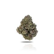 PUFFY Gelato Cake is an indica-dominant hybrid THCA strain created from a cross between Gelato #33 and Wedding Cake. It boasts a rich and layered aroma profile, opening with creamy vanilla and sweet berry notes, followed by undertones of fuel, gas, and sour citrus. The flavor mirrors its scent delivering a delicious blend of sweet berries and smooth, creamy vanilla. Visually, the buds are dense and spade-shaped, showcasing a deep olive green color with striking purple hues, thick burnt-orange pistils, and a