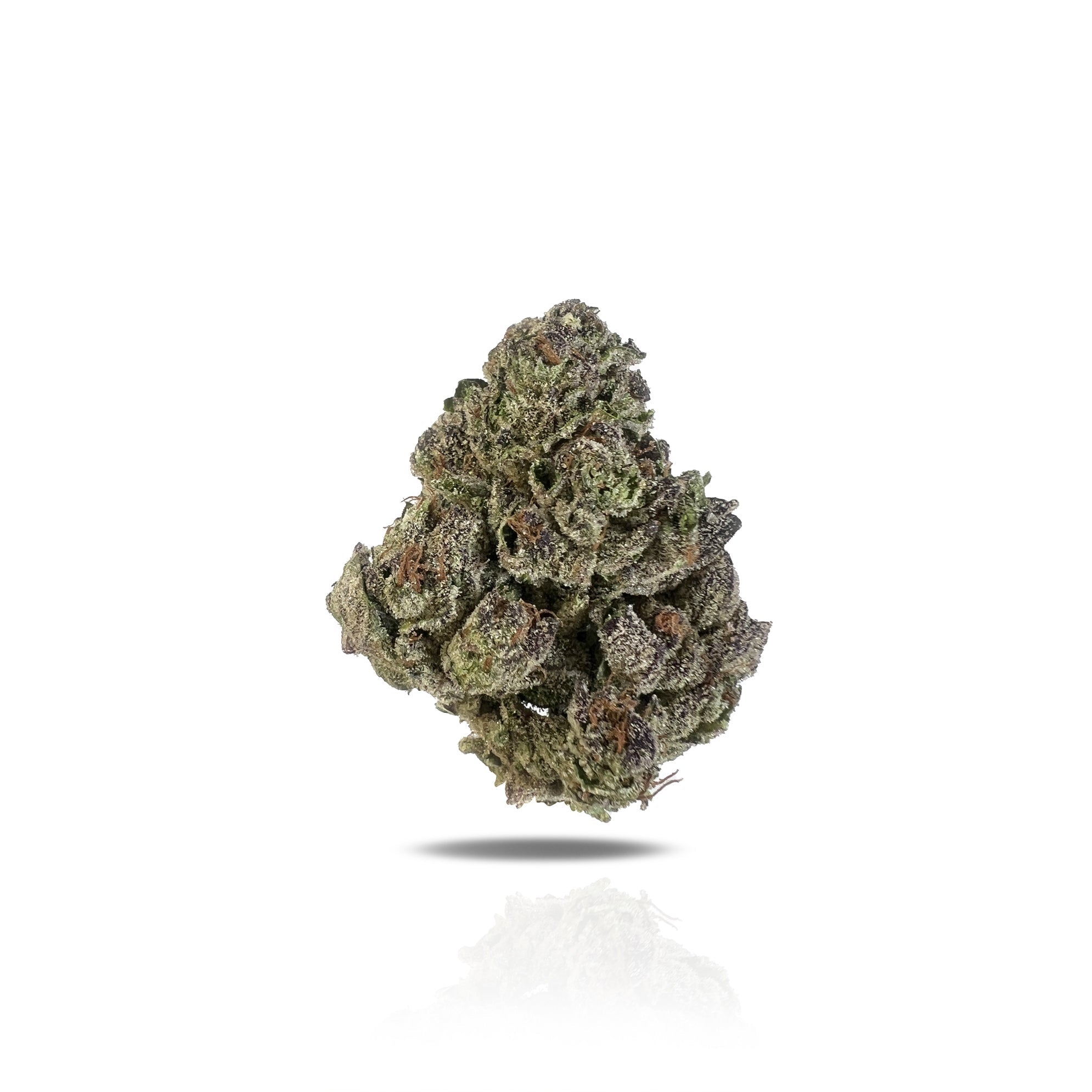 PUFFY Gelato Cake is an indica-dominant hybrid THCA strain created from a cross between Gelato #33 and Wedding Cake. It boasts a rich and layered aroma profile, opening with creamy vanilla and sweet berry notes, followed by undertones of fuel, gas, and sour citrus. The flavor mirrors its scent delivering a delicious blend of sweet berries and smooth, creamy vanilla. Visually, the buds are dense and spade-shaped, showcasing a deep olive green color with striking purple hues, thick burnt-orange pistils, and a