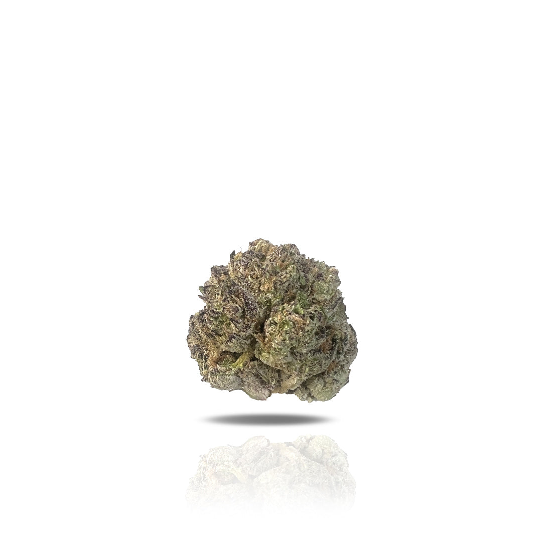 PUFFY GMO THCa, also known as "Garlic Cookies," is a potent indica-dominant strain resulting from the cross between Chemdawg and Girl Scout Cookies. This strain is recognized for its unique, pungent aroma that blends earthy garlic and diesel with subtle spicy undertones. Known for its powerful, long-lasting effects, users claim that GMO delivers a deeply relaxing body high accompanied by a euphoric, mellow headspace, making it a favorite for stress and pain relief.