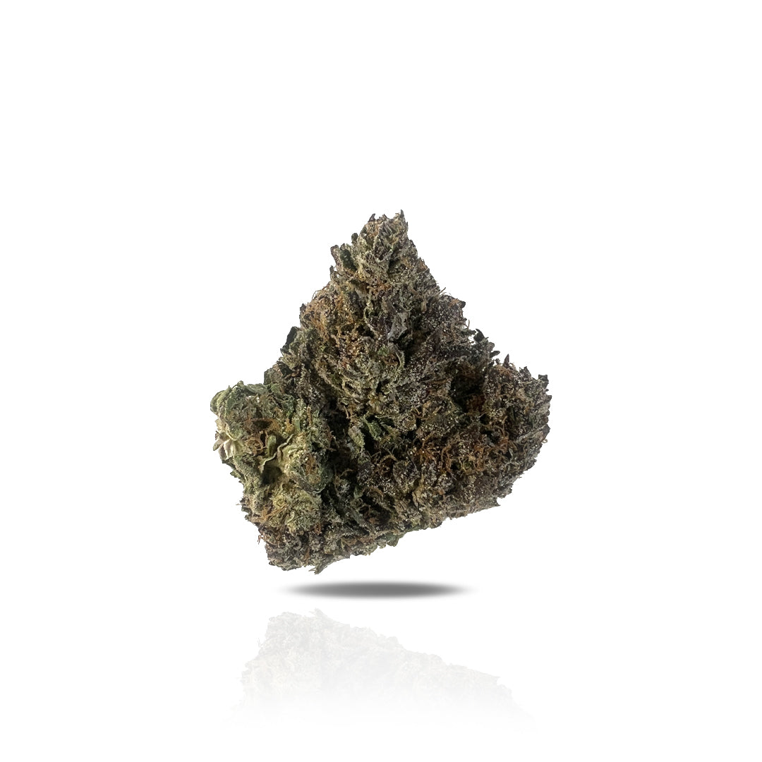 PUFFY Godfather OG, also known as "The Don of All OGs," is a potent THCa indica strain from a cross of XXX OG and Alpha OG. This strain features a flavor profile that is spicy and kushy, with undertones of subtle grape. Many claim it delivers deeply relaxing and sedating effects, making it a popular choice for those seeking relief from insomnia and pain.