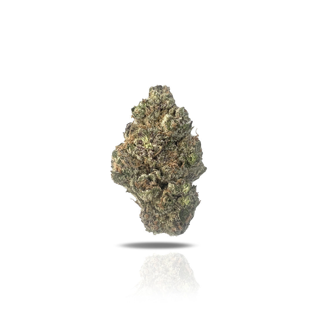 PUFFY Grape Stomper THCa is a flavorful hybrid strain born from Gage Green Seeds’ cross of Purple Elephant and the infamous Chemdawg Sour Diesel. This sativa-dominant strain delivers a balanced high that combines uplifting euphoria with calming body relaxation. Its dense, purple-hued flowers are often adorned with vibrant orange hairs, enhancing its visual appeal. Grape Stomper is favored for its ability to relieve stress, enhance mood, and promote creativity, making it a versatile choice for all times of t