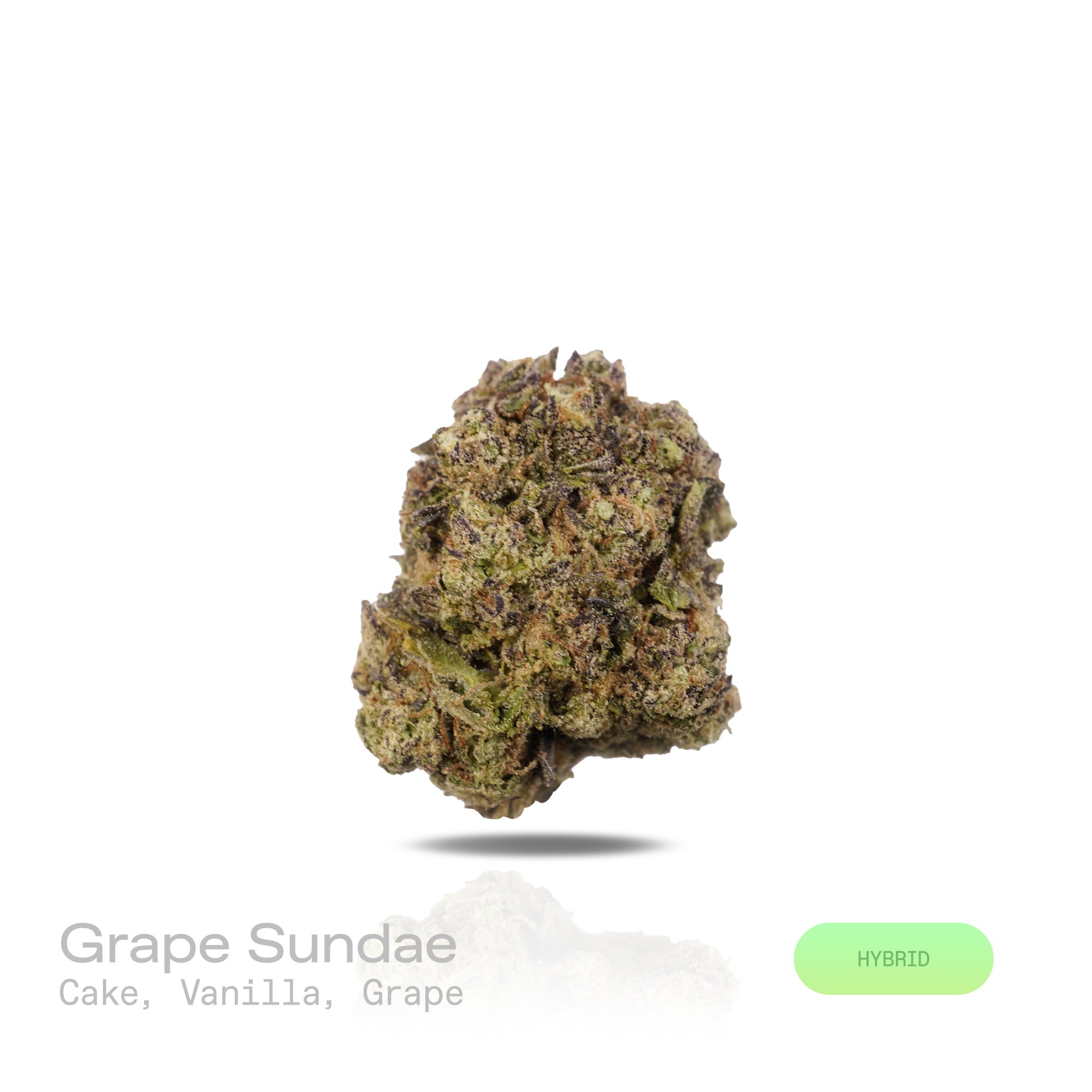 PUFFY Grape Sundae is a well-balanced hybrid THCa strain born from the flavorful cross of Sundae Driver and Grape Pie Bx. The aroma unfolds with sweet cake notes layered with smooth vanilla and a subtle hint of ripe grape, creating a rich and indulgent profile. Visually, the buds are stunning showcasing deep violet and emerald green hues, generously coated in a frosty layer of trichomes. Consumers often report a euphoric uplift paired with enhanced creativity and focus, followed by a soothing body relaxatio