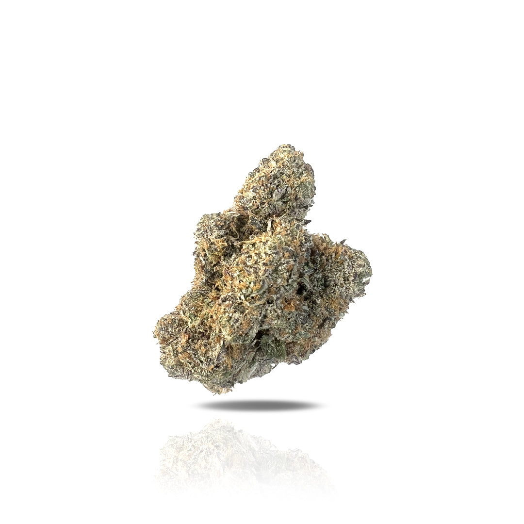 PUFFY Gummiez is a THCA sativa-dominant hybrid born from the flavorful combination of Jet Fuel Gelato and Peach Ringz. Known for its unique flavor profile, it features notes of coffee, chestnut, and sweet peach, with Limonene as its dominant terpene, adding a bright, citrusy undertone. Users report that this strain often leaves them feeling giggly, euphoric, and occasionally sleepy. They also claim that Gummiez helps alleviate symptoms of depression, pain, and stress.