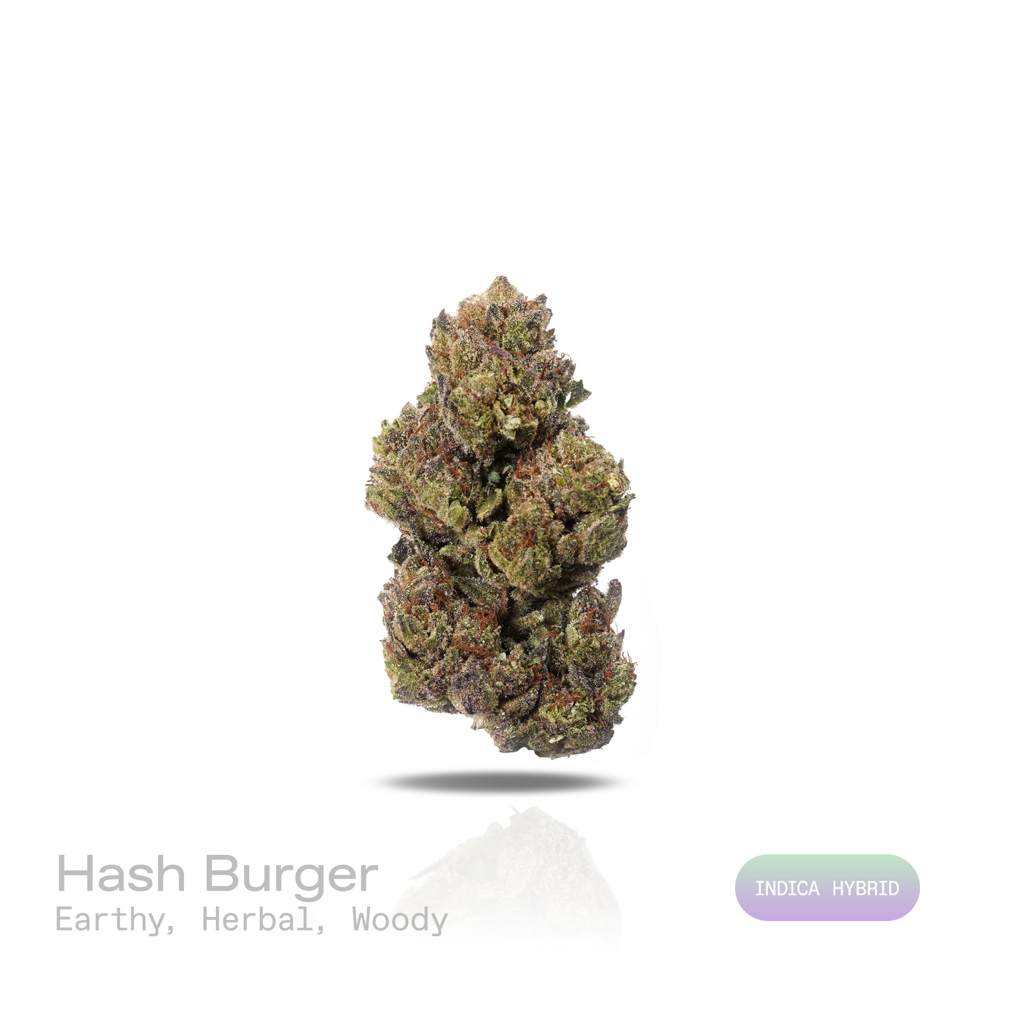 PUFFY Hash Burger is an indica-dominant hybrid THCa strain, born from the masterful cross between Han Solo Hash Plant × Double Burger. The aroma is rich and grounding, with earthy undertones complemented by herbal and woody notes. Visually, dense forest-green buds with purple hues and fiery orange pistils are coated in sticky trichomes. Consumers often report an experience that begins with a euphoric cerebral rush, gradually easing into deep body relaxation that delivers uplifting, mood-enhancing effects id