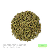 PUFFY Headband (smalls) is a balanced hybrid THCa strain created by crossing cross OG Kush and Sour Diesel. The aroma blends rich earthy tones with sharp fuel notes and a zesty hint of lime for a bold, invigorating scent. Visually, dense buds of deep forest green with lime highlights, bright orange pistils, and a frosty trichome coating. Consumers often experience an uplifting and euphoric high that sparks creativity while delivering deep, soothing body relief for tension and discomfort.