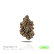 PUFFY Headband is a balanced hybrid THCa strain created by crossing cross OG Kush and Sour Diesel. The aroma bursts with zesty citrus, pungent diesel, and a bold, spicy kick. Visually, dense buds of deep forest green with lime highlights, bright orange pistils, and a frosty trichome coating. Consumers often experience an uplifting and euphoric high that sparks creativity while delivering deep, soothing body relief for tension and discomfort.