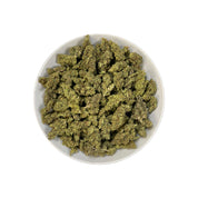 PUFFY Julius Caesar is a balanced hybrid THCa strain, born from the renowned cross of SoCal Master Kush and SFV OG Kush. Aroma is earthy and grounding, lifted by a bright splash of citrus for a refreshing finish. Visually striking, the dense buds are frosted with thick trichome coverage, accented by purple-tinged sugar leaves and vivid orange pistils. Consumers often report a bright, euphoric lift that smoothly transitions into soothing relaxation, making it a versatile choice for both social and unwinding 