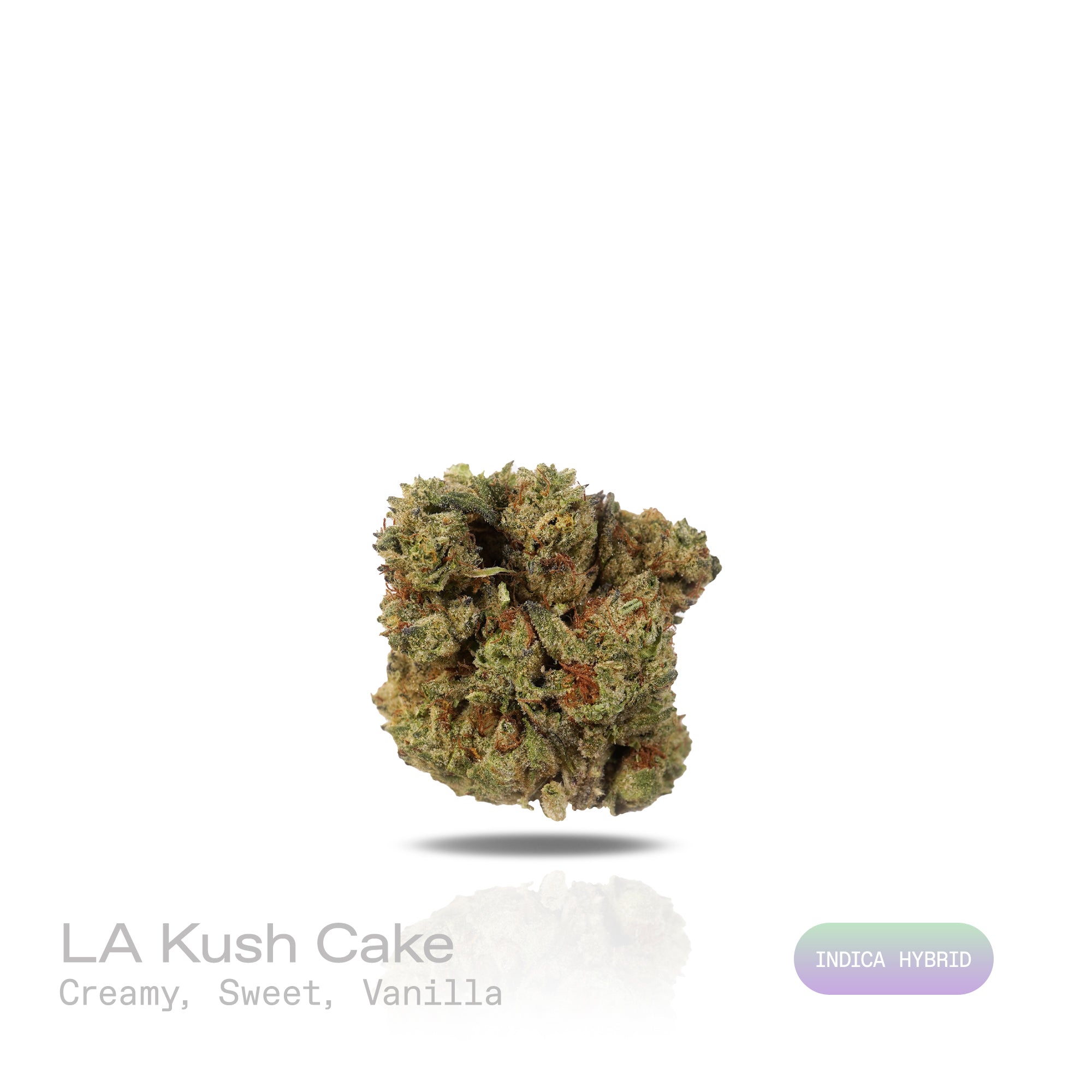 PUFFY LA Kush Cake is an indica-dominant hybrid THCa strain, born from the flavorful cross of LA Confidential and Wedding Cake. The aroma delights with rich, creamy notes, sweet undertones, and a smooth hint of vanilla. Visually, dense green buds shimmer with resin, highlighted by orange pistils and frosty trichomes. Consumers often report a soothing body relaxation, uplifted mood, gentle mental clarity, and a noticeable boost in appetite.
