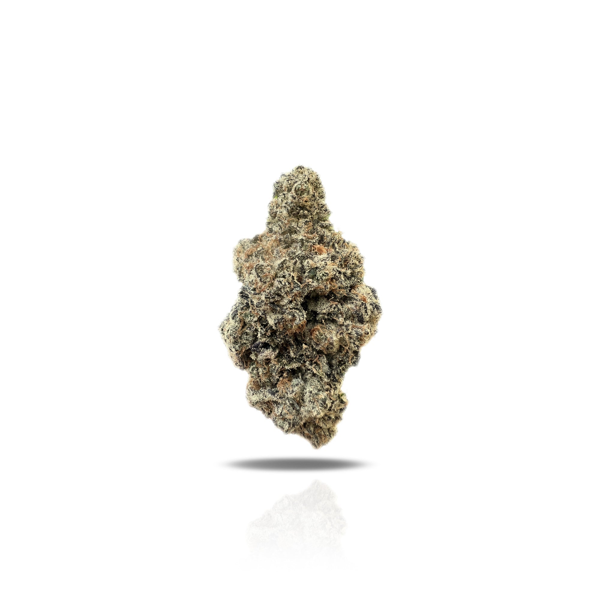 PUFFY LA Pop Rocks is a potent indica-dominant hybrid THCa strain crafted from the flavorful cross of Triangle Kush BX2 and Z Animal. It delivers a striking aroma, a mix of tart green apples, nutty candy sweetness, and a cool hint of icy mint. The flavor profile mirrors this with a sweet and sour apple candy taste, complemented by subtle notes of spicy black pepper and nutty mint. Visually, the buds are long and pepper-shaped with a minty green hue, thick orange pistils, and a generous coating of bright whi