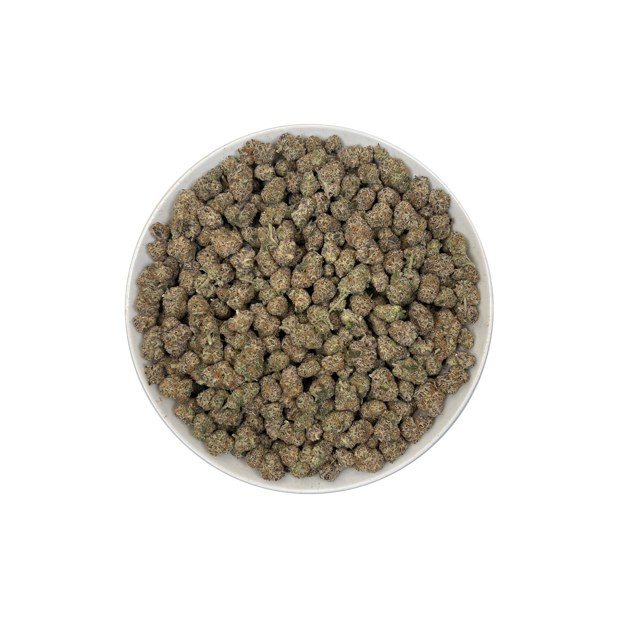 PUFFY Lunch Money is a balanced hybrid THCa strain, created from the fusion of Money Gun and Grape Pie BX. The aroma is funky, with sharp notes of cheese and a hint of savory onions. Visually, dense deep green buds with purple hues and fiery orange pistils are coated in sticky trichomes. Consumers often report an uplifted mood and euphoria, accompanied by a balanced cerebral buzz, relaxed body sensation, and mellow focus.