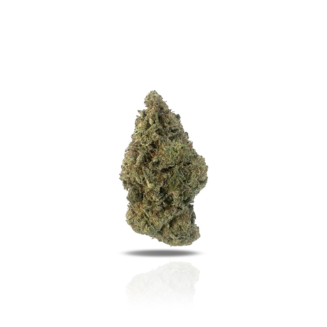 PUFFY Mule Fuel is a potent hybrid THCa strain, crafted from a genetic cross of Lurch and GMO Cookies. This strain boasts bold flavors of tobacco, chemical, and diesel, making it a favorite among those who enjoy robust, earthy profiles. The dominant terpene, terpinolene, contributes to its unique aroma and effects. Consumers report that Mule Fuel delivers deep relaxation, euphoria, and a sedative-like calm, making it an ideal choice for winding down or promoting restful sleep. Many turn to this strain for r