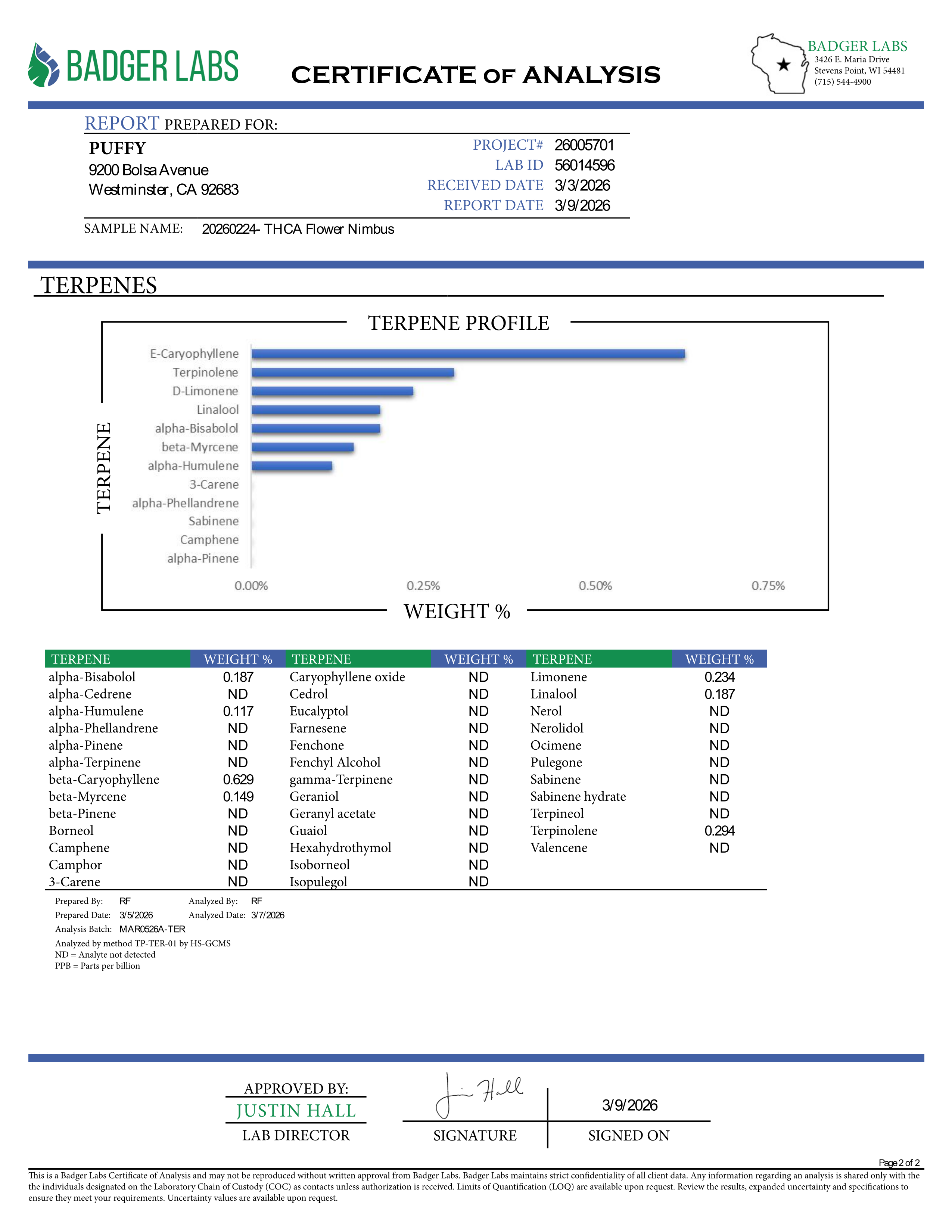 PUFFY Nimbus is a balanced hybrid THCa strain born from the potent cross between Dutchess and Purple Punch F2. The aroma is a bold and pungent blend of chemicals, diesel, and tar, giving it a strong, industrial edge. Visually, dense spring green buds with hints of purple, bright orange pistils, and a thick coating of sparkling trichomes. Consumers often report a euphoric experience that heightens focus and creativity while boosting mood and motivation. 