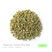 PUFFY Obama Twist (smalls) is a balanced hybrid THCa strain, born from the bold and flavorful cross of Lemon Tree × Obama Kush. The aroma opens with a sharp, tangy lime zest, layered over rich woody notes and underscored by a bold, diesel undertone. Visually, the buds are dense and striking, with vibrant green and purple tones, bright orange pistils, and a frosty coating of trichomes. Consumers often report an uplifting, creativity-boosting high paired with a perfectly balanced sense of relaxation that invi