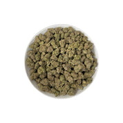 PUFFY Pink Certz is a balanced hybrid THCa strain, created from the potent pairing of The Menthol and Grape Gasoline. The aroma is a bold blend of sweet candy notes, sharp gassy undertones, and pungent chemical hints, creating a striking and memorable scent profile. Visually, dense frosty buds glow neon green with golden hints and pink-orange hairs, coated in sparkling, gem-like trichomes. Consumers often experience an uplifting, clear-headed euphoria that sparks creativity and focus, followed by gentle bod