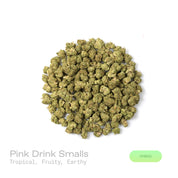 PUFFY Pink Drink (smalls) is a balanced hybrid THCa strain, born from the flavorful cross between Banana Punch × OG Fruit Smoothie. The aroma greets the senses with bright tropical and fruity notes, grounded by subtle earthy undertones. Visually, the dense buds feature bright green and purple hues, accented by orange pistils and a sparkling layer of trichomes. Consumers often report a balanced high, combining uplifting cerebral euphoria with soothing body relaxation, enhanced creativity, focus, sociability,