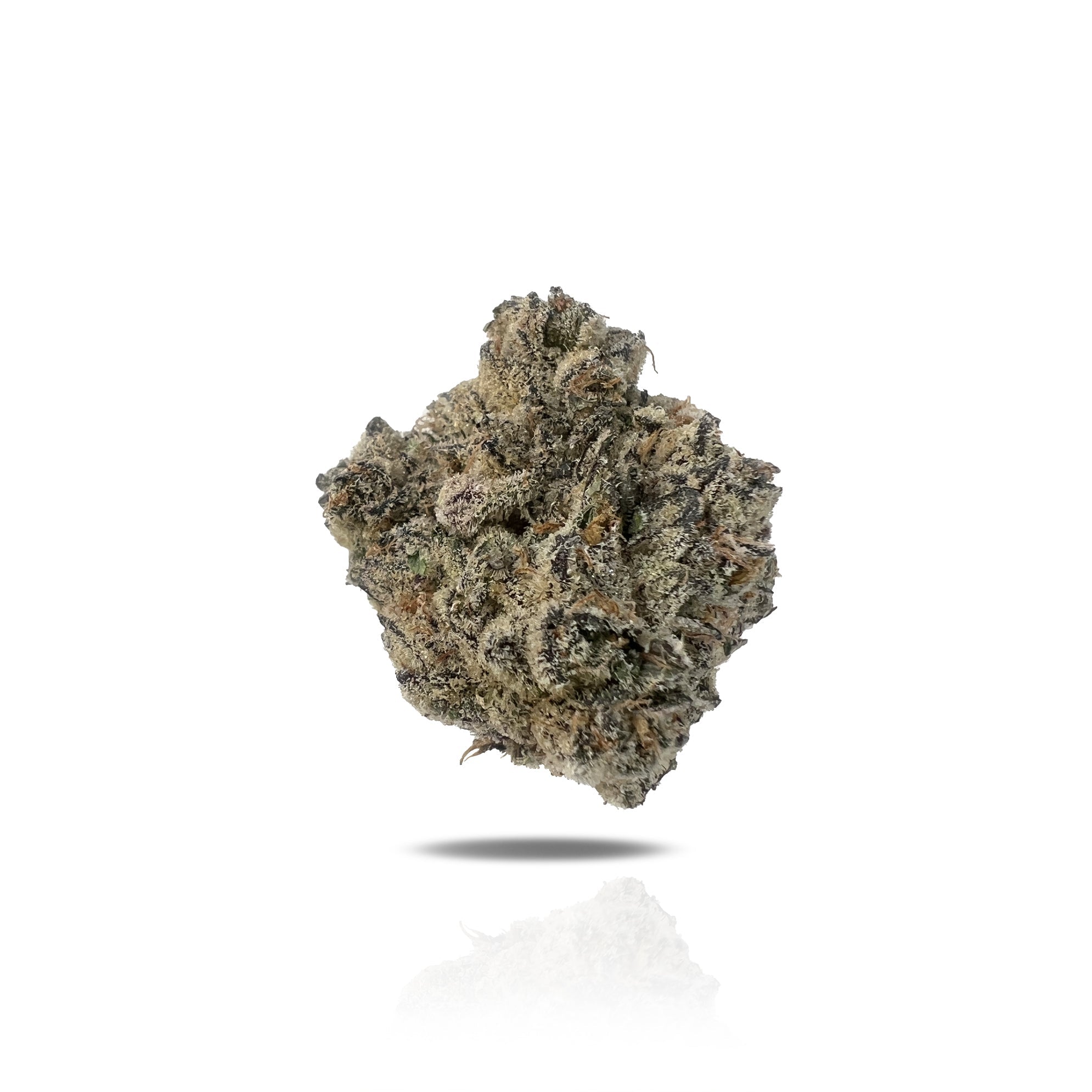 PUFFY Pop Rox is a rare indica-dominant hybrid THCa strain created by crossing ZKZ with Moonbow. This strain boasts a rich and flavorful profile, blending sugary sweetness with tangy citrus notes and a smooth, herbal finish. Its aroma is striking, pungent yet refined with hints of citrus, floral tones, and jasmine. Visually, buds are dense, resin-coated, and display deep shades of purple, green, and orange, all dusted with a thick layer of sparkling trichomes that give them a frosty, crystalline appearance.