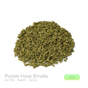 PUFFY Purple Haze is a sativa-dominant hybrid born from the legendary fusion of Purple Thai and Haze.  Aroma is a rich blend of earthy undertones, sweet nuances, and a hint of warm spice. Visually, the buds captivate with a vibrant mix of emerald green, deep purples, and occasional blue hues, accented by fiery orange pistils and a shimmering frost of trichomes. Consumers often describe this strain as a mentally uplifting experience that sparks creativity, boosts energy, induces euphoria, and offers light ph