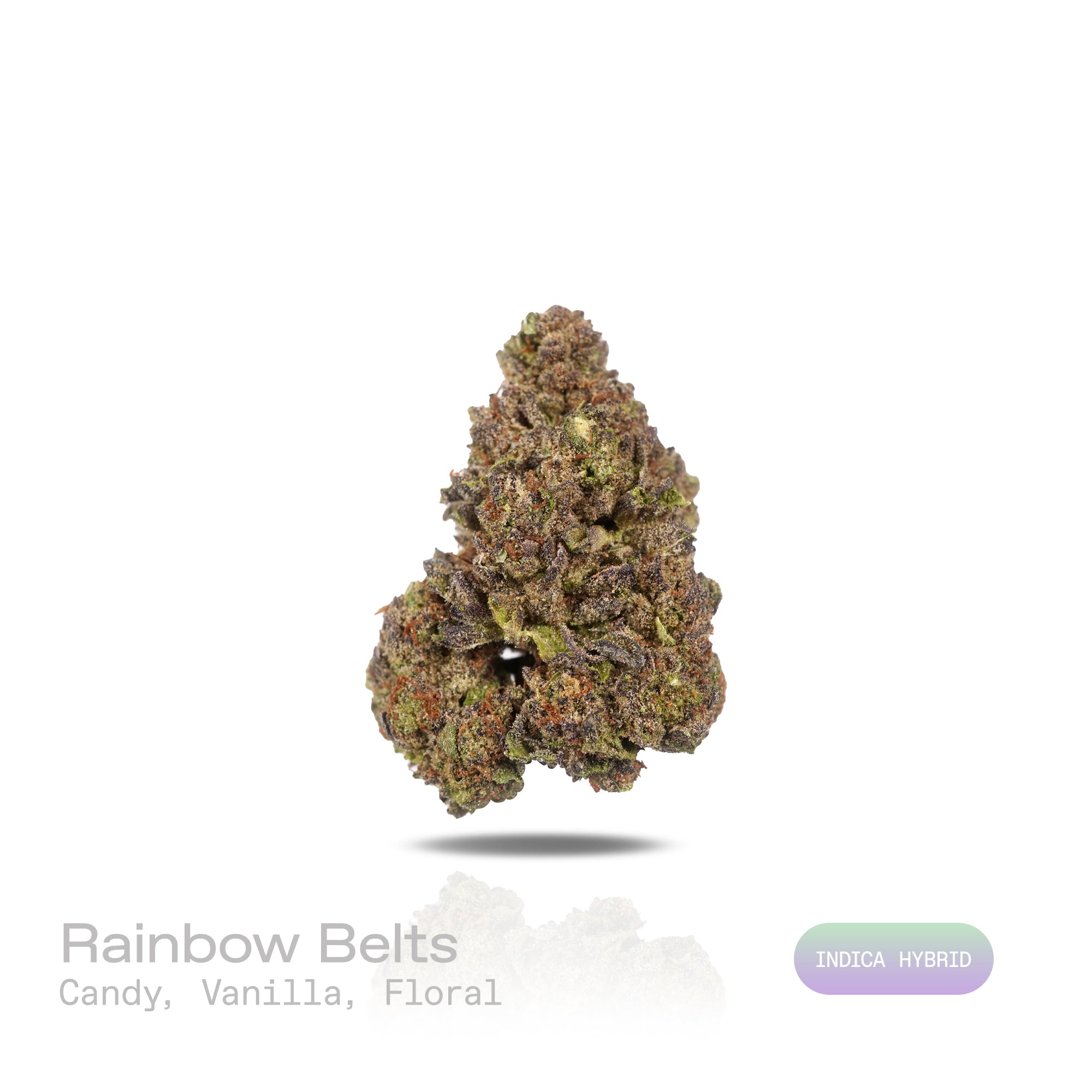 PUFFY Rainbow Belts is an indica-dominant hybrid THCa strain, created from the legendary pairing of ZKZ × Moonbow. The aroma delights with sweet candy notes, smooth vanilla warmth, and a delicate floral bouquet. Visually, the buds resemble emerald clouds with violet hints, bright orange pistils, and a sparkling layer of frosty trichomes. Consumers often report an uplifting, euphoric head‑buzz that boosts sociability and giddiness, followed by a gentle, tingling body high that relaxes.
