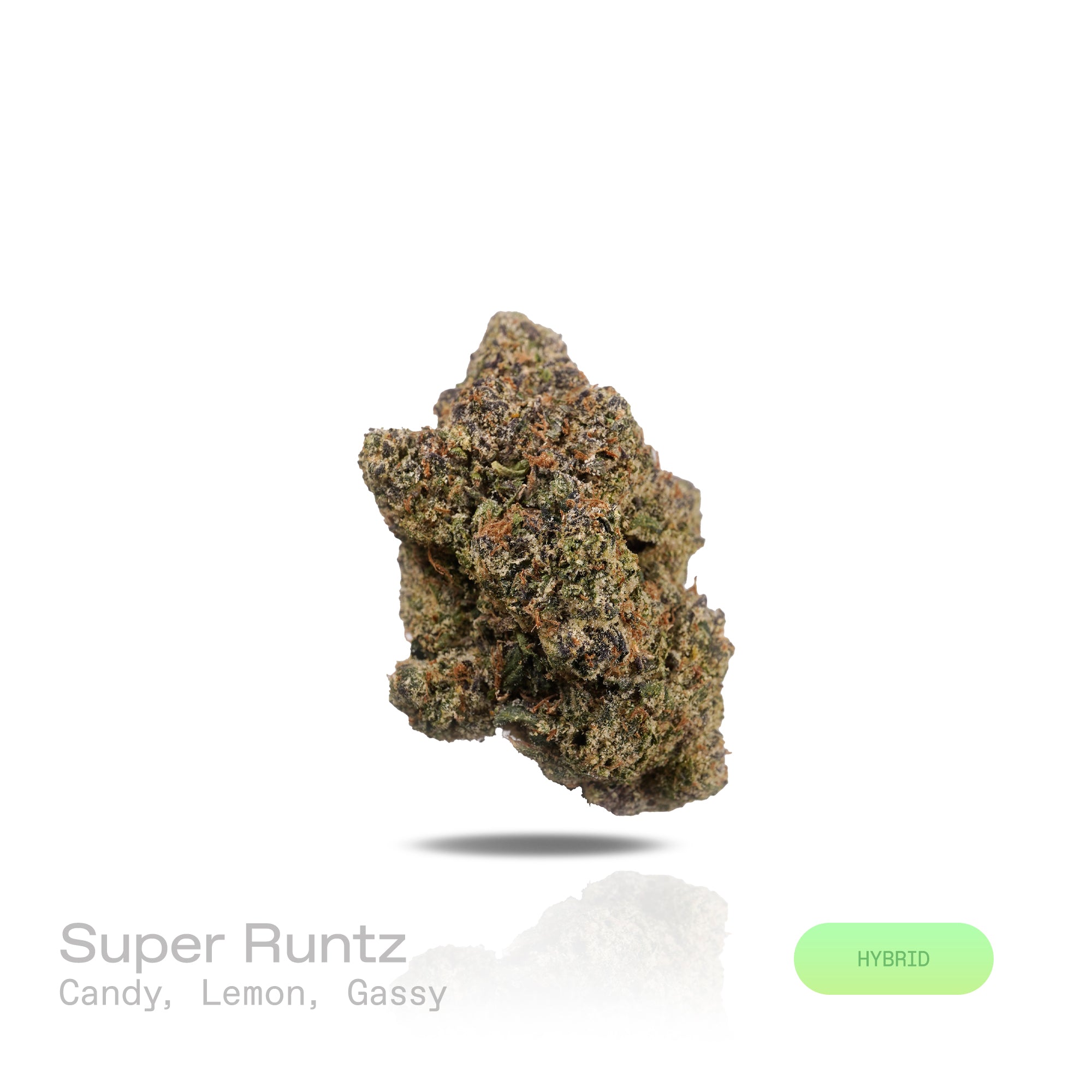 PUFFY Super Runtz is a hybrid THCa strain, expertly crafted from a potent cross between Super Lemon Cherry Gelato and Runtz. The aroma bursts with sweet candy notes layered over sharp lemon and a bold gassy finish, creating a uniquely enticing scent. Visually, the buds feature chunky or elongated forms in deep green and purple, lit with orange pistils and coated in sugar-like frosty trichomes. Consumers often report an uplifting wave of euphoria that brightens the mood, gradually melting into deep relaxatio