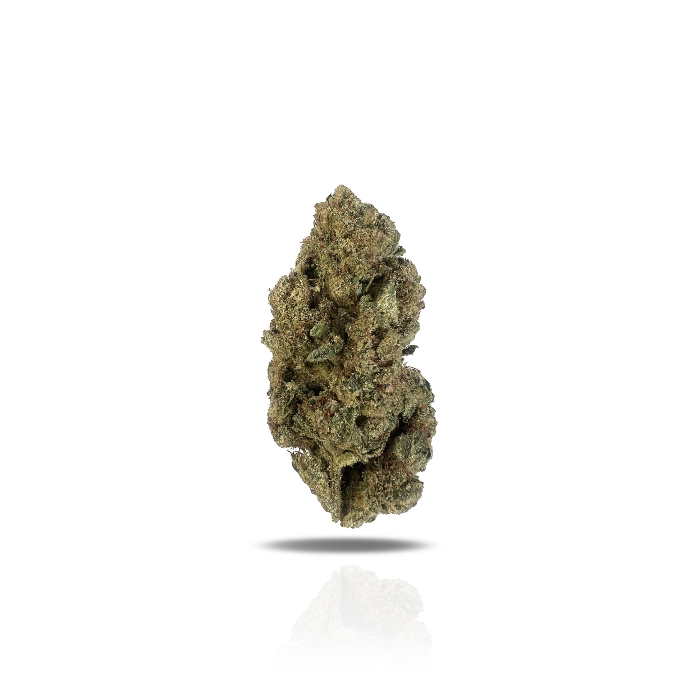 PUFFY Tangie is a sativa-dominant hybrid THCa strain born from the flavorful lineage of California Orange (Cali-O) and Skunk #1. The aroma is a funky fusion of ripe strawberries, tangy blue cheese, and bright oranges, a profile that's boldly mirrored in its flavor. Visually, the buds are dense and frosty, with thick, silvery-white trichomes that give the colas a shimmering, snow-covered appearance. Consumers often describe the effects as energizing and euphoric, delivering a clear-headed, cerebral high that