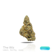 PUFFY The Wiz is a sativa-dominant hybrid THCa strain hailing from the legendary OG Kush lineage. The aroma opens with bright, zesty lemon notes layered over a rich earthy base, finished with a mouthwatering, juicy freshness that instantly draws you in. Visually, dense light-green buds showcase subtle purple hues and fiery orange pistils, all lavishly coated in a thick layer of sticky, glistening trichomes. Consumers often report a powerful cerebral head rush that delivers uplifting, energizing, and euphori