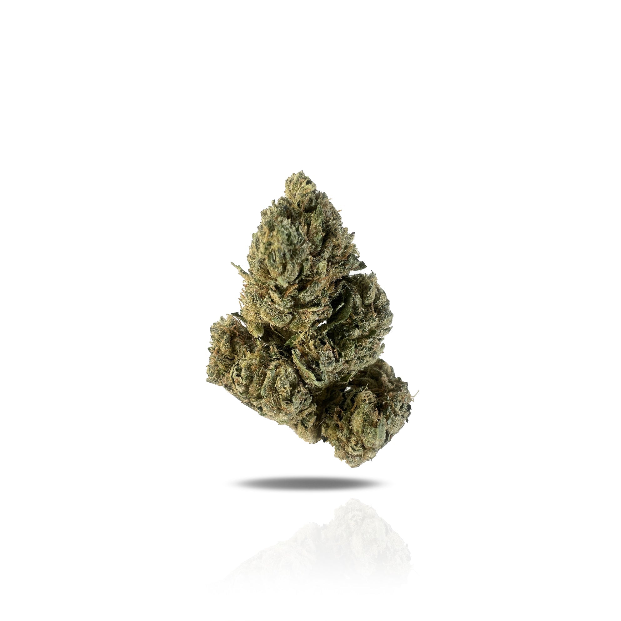 PUFFY Triangle Kush is an indica-dominant hybrid THCa strain, born from a cross between Hindu Kush and a classic Emerald Triangle variety. Its aroma is rich and layered, combining earthy, skunky, and woody notes with subtle hints of citrus and spice. The flavor profile reflects this complexity delivering a bold, spicy lemon-citrus taste rounded out by smooth, woody undertones. Visually, the buds are small to medium in size with a spade-like shape and a slightly pointed tip, they display a deep forest green 
