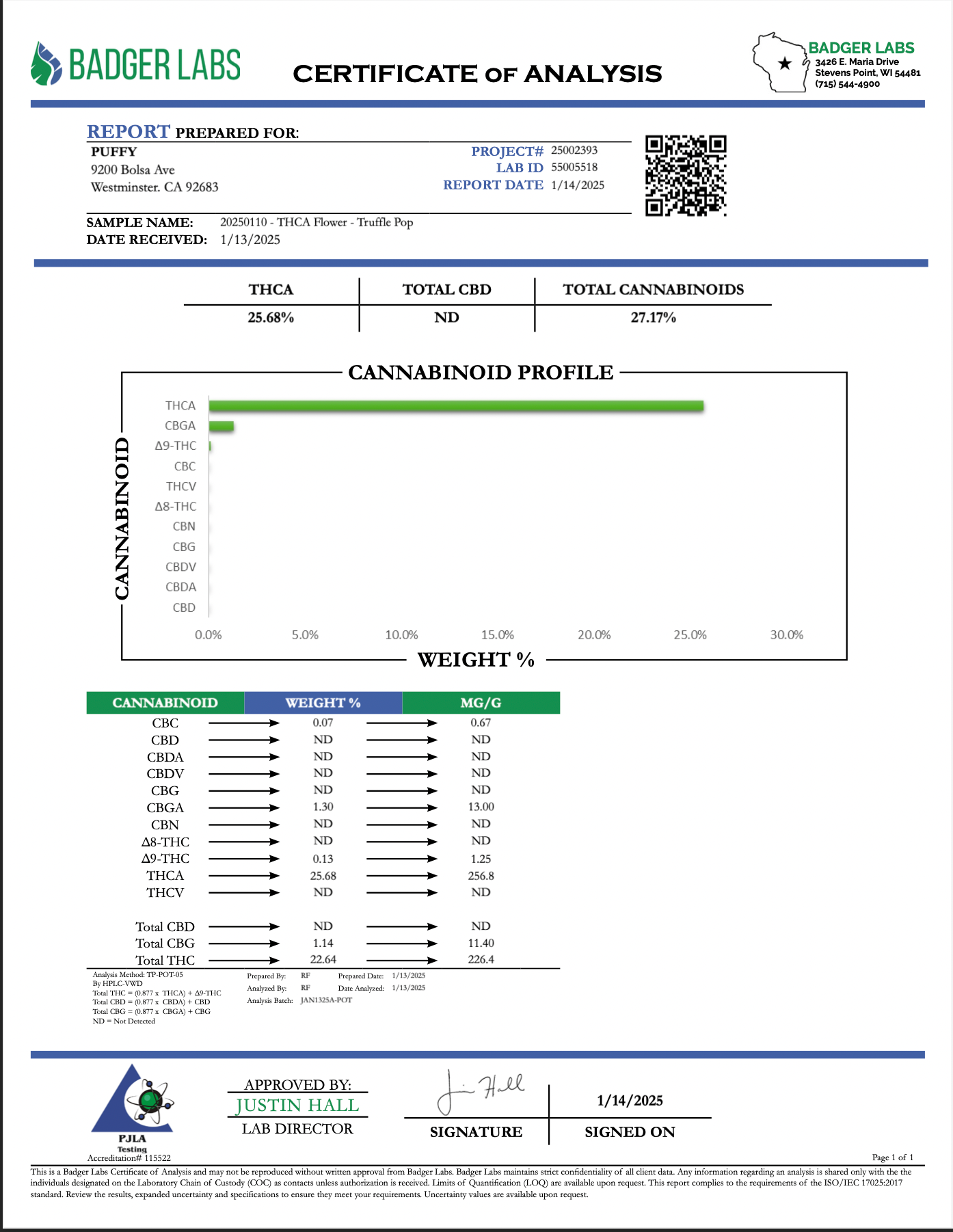 PUFFY Truffle Pop THCA is a standout sativa hybrid made by crossing Red Pop and Tropical Truffles. The strain features dense, eye-catching buds with bright orange pistils and a thick layer of trichomes. Truffle Pop's aroma and flavor are equally impressive, combining sweet tropical fruit notes with refreshing hints of pine and citrus for a truly invigorating experience. Users reported that it has vibrant and uplifting effects that energizes both mind and body.
