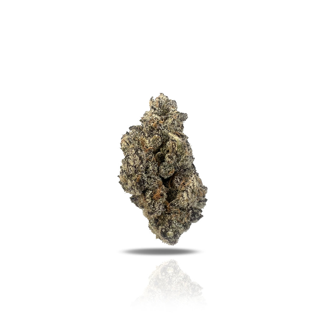 PUFFY THCa Truffle Pop offers an energizing yet balanced experience. This sativa-dominant strain is praised for its unique, rich flavor profile, a blend of sweet, earthy, and dessert-like notes. With genetics often traced back to Tropic Truffles and Red Pop, it delivers a calm, mellow body high alongside a clear-headed, euphoric boost. Its striking appearance features deep shades of violet and indigo offset with fiery orange pistils and chunky, shimmering trichomes. Truffle Pop is ideal for unwinding or rel